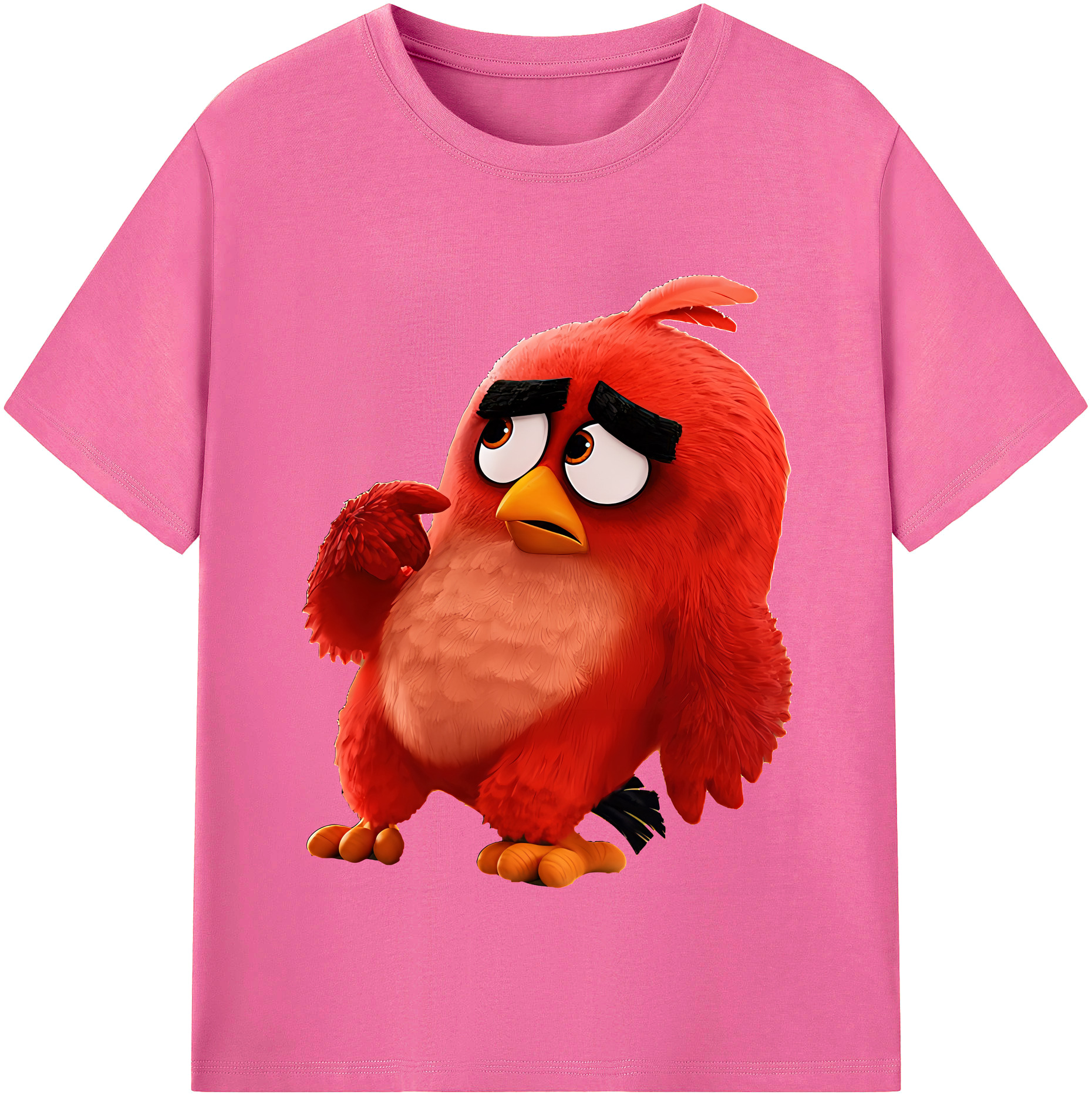 （画像用） Angry Birds アングリーバード レディースカジュアルプリントTシャツ（綿100％）